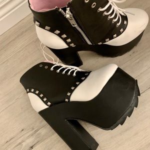Demonia Platform Lace-up Boots/ Bowie costume